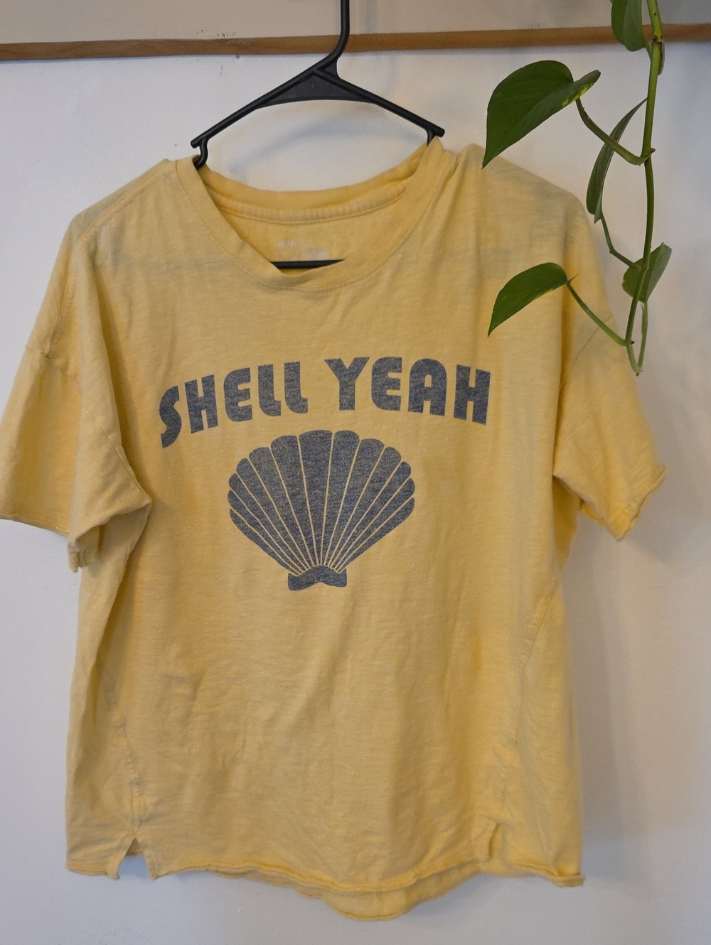 Aerie Yellow 'Shell Yeah' Oversized Graphic Tee